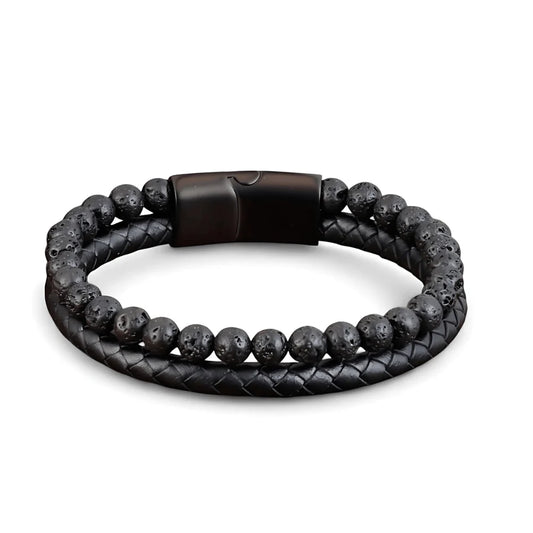 Magnetic Volcanic Rock Bracelet
